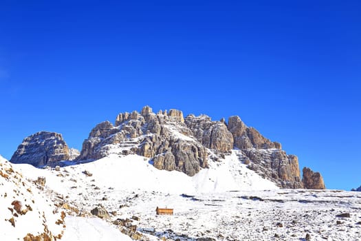 Dolomites is a mountain range in Italy