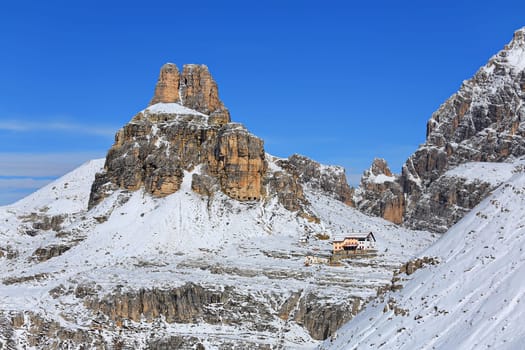 Dolomites is a mountain range in Italy