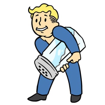Vault Boy salt food illustration character fallout