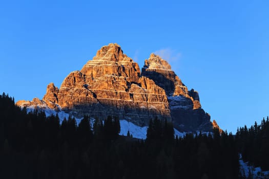 Dolomites is a mountain range in Italy