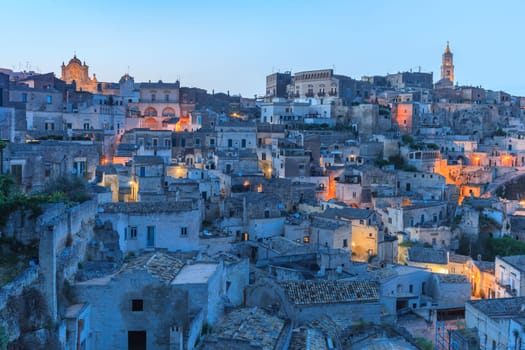 The ancient city of Matera. Basilicata, Italy. Town in the rock