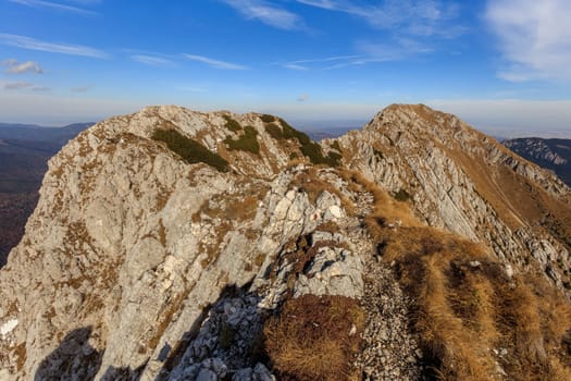 mountain landscape in Piatra Craiului Mountains, Romania