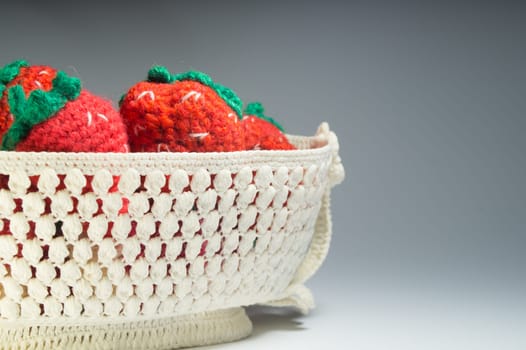 Handmade knitting wool texture background closeup needlework. healthy food concept