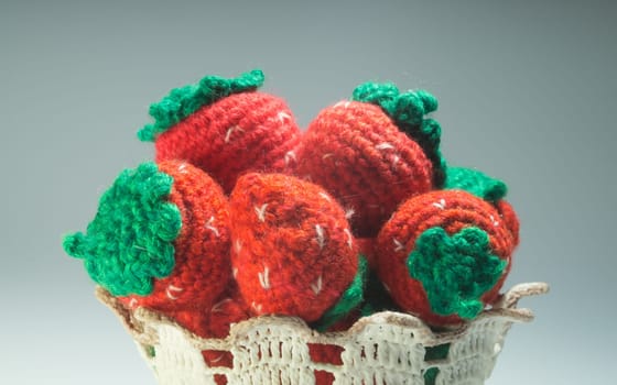Handmade knitting wool texture background closeup needlework. healthy food concept
