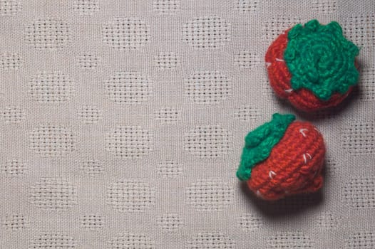 Handmade knitting wool texture background closeup needlework. healthy food concept