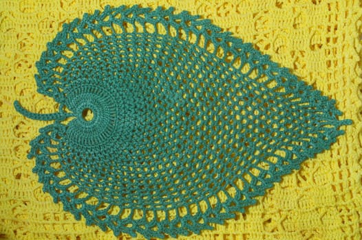 Handmade knitting wool texture background closeup needlework
