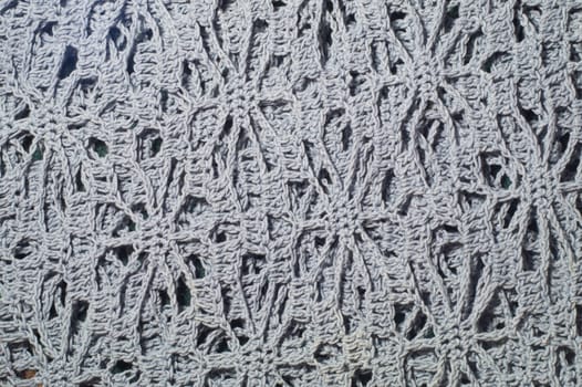 Handmade knitting wool texture background closeup needlework