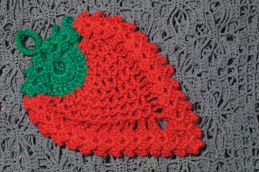 Handmade knitting wool texture background closeup needlework