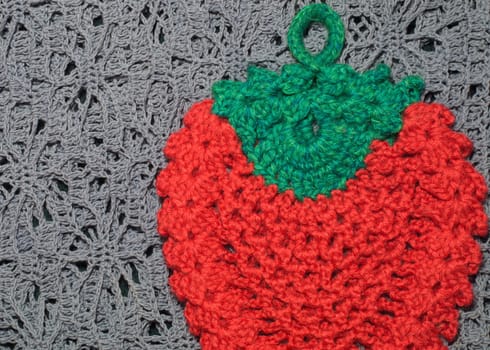 Handmade knitting wool texture background closeup needlework