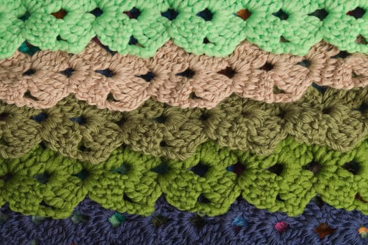 Handmade knitting wool texture background closeup needlework