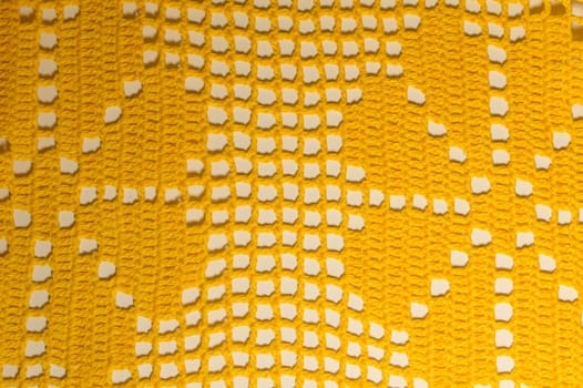 Handmade knitting wool texture background closeup needlework