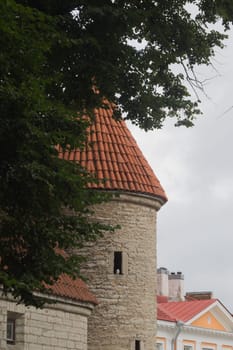 Old city historical street Tallinn Estonia