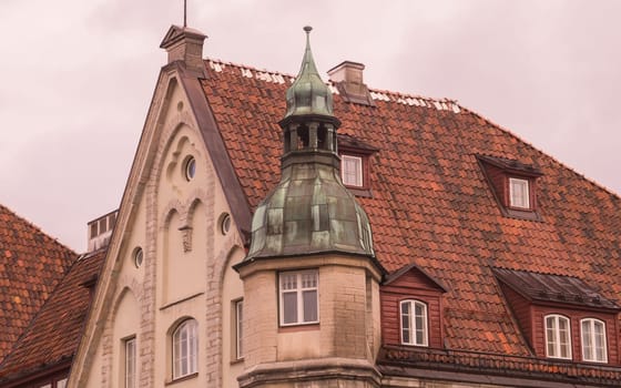 Houses in old town of Tallinn Estonia