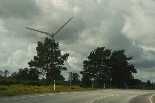 Wind turbine generating electricity backgrounond