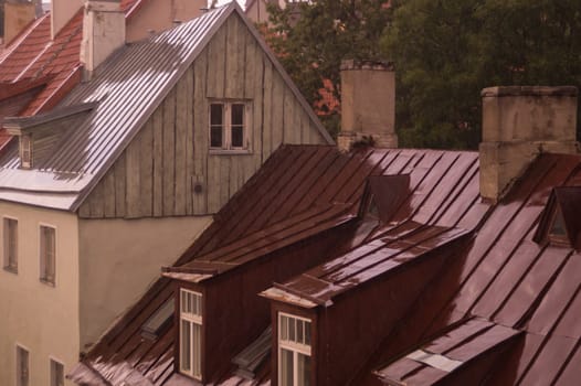 Old city historical street Tallinn Estonia