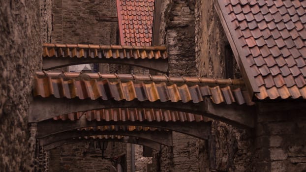 Old city historical street Tallinn Estonia