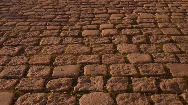 Stone pavement texture. cobblestone background