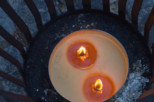 Candle light in the street