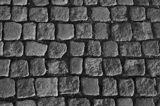Stone pavement texture. cobblestone background