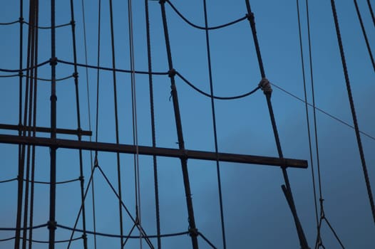 Mast of old sailing ship