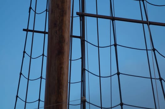 Mast of old sailing ship