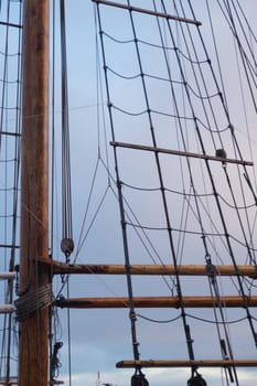 Mast of old sailing ship