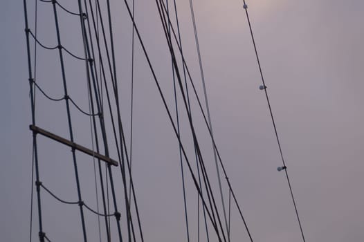 Mast of old sailing ship