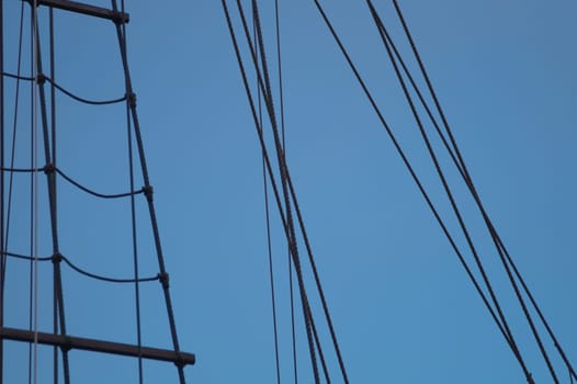 Mast of old sailing ship