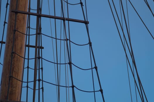 Mast of old sailing ship