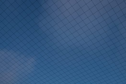 Rope net through the sky view background.