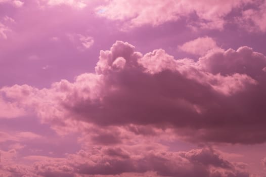 Sky clouds purple background