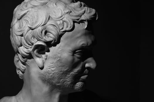 Ancient bust of prophet Jeremiah by Donatello
