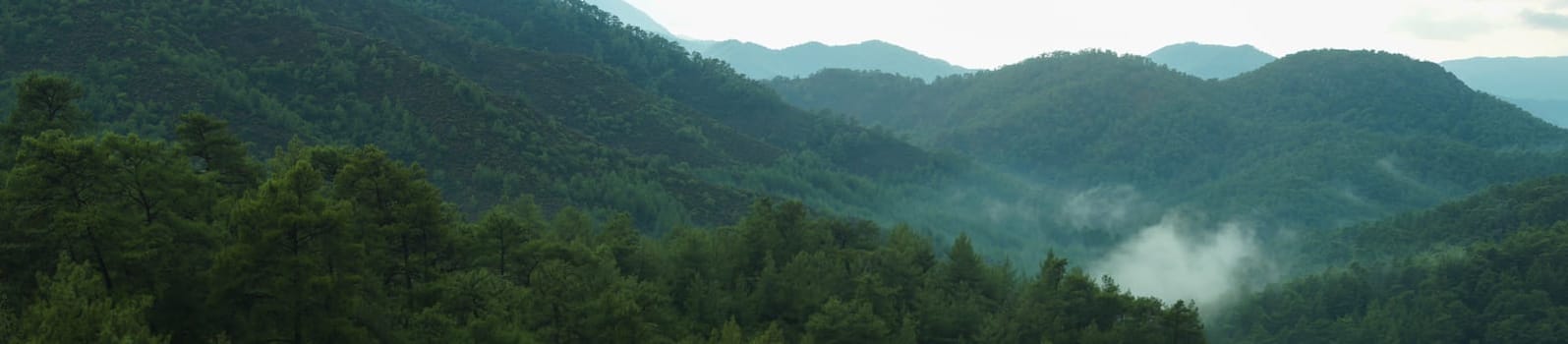 Mountain panorama. landscape with the dramatic sky view