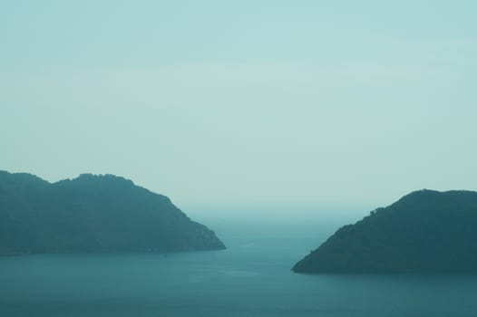 Landscape with the mountains and islands