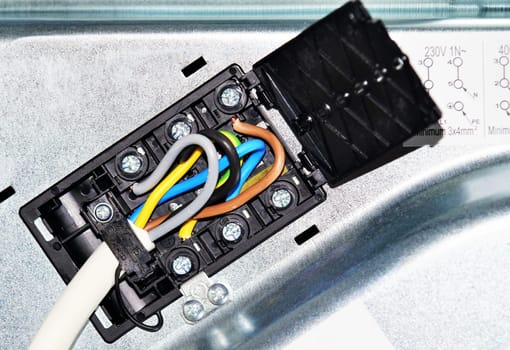 New stove connection with a power cable