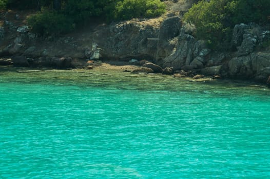 Mountain and sea coastline background