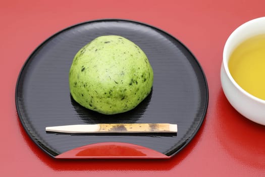 Japanese confectionery, yomogi plant rice cake Kusa Mochi