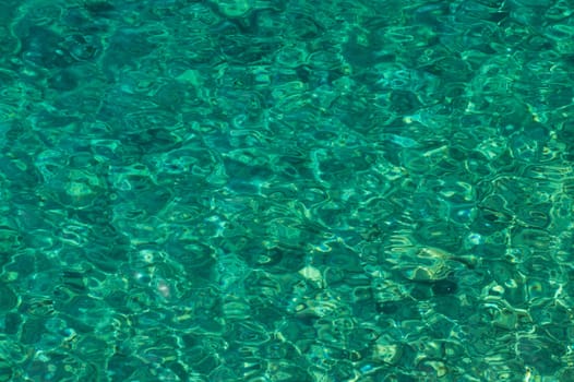 Clear turquoise water texture background