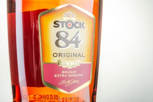 Bottle of original brandy Stock 84. It has been produced since 1884. It is distributed by Stock Polska.