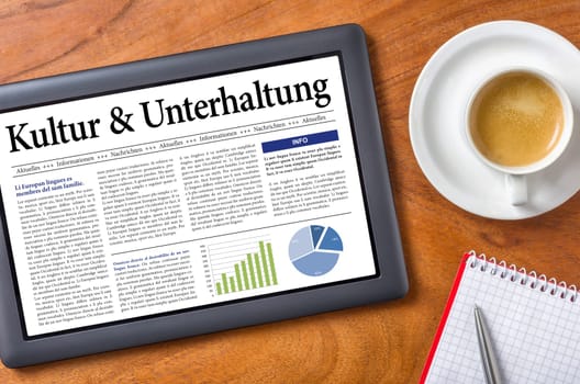 Tablet on desk - Culture and entertainment