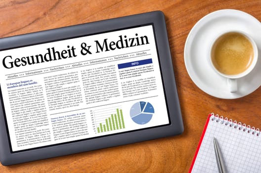 Tablet on desk - Health and Medicine