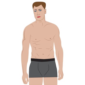 A man vector illustration on the white background