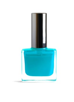 Dark brown color nail polish isolated on white background with clipping path
