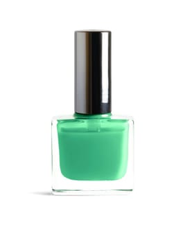 Dark brown color nail polish isolated on white background with clipping path