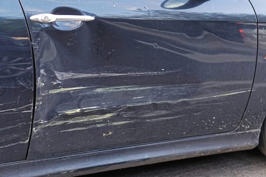 Car body damage dents traffic accident