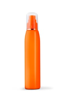 Black cosmetic spray bottles set isolated on white background