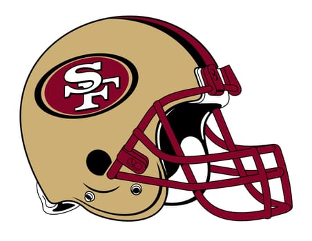 san francisco 49ers helmet team sport equipment illustration