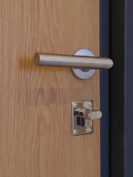 door handle and lock from the inside of the room