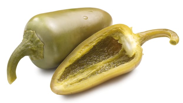 Pickled or Canned Jalapeno peppers, whole and half
