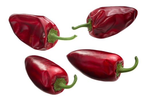 Dried Chile Peppers (Capsicum annuum fruits), short whole pods